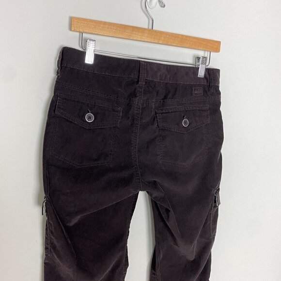 REI Corduroy Cargo Straight Leg Pants Outdoor Camping Brown Womens 4 y2k - Picture 5 of 7